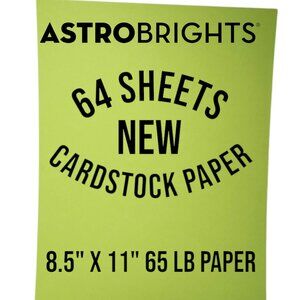 64 Pages Sheets Green Cardstock Paper AstroBrights Invitation Cards Scrapbooks